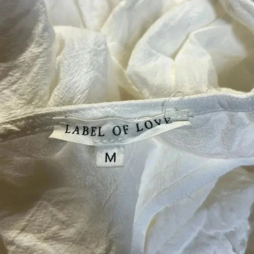 Label Of Love White Tiered Sleeveless Dress Size M - Picture 3 of 7